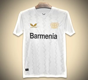 maillot-exterieur-bayern-leverkusen-couleur-or-saison-vingt-quatre-vingt-cinq uitshirt Bayern Leverkusen kleur goud seizoen vierentwintig vijfentwintig