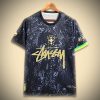 Voetbalshirt Brazilië concept Stussy-editie seizoen 2024 2025 streetwear-stijl