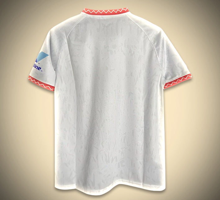 maillot-domicile-fc-seville-saison-vingt-quatre-vingt-cinq-rouge-et-blanc FC Sevilla thuisshirt seizoen vierentwintig vijfentwintig rood en wit