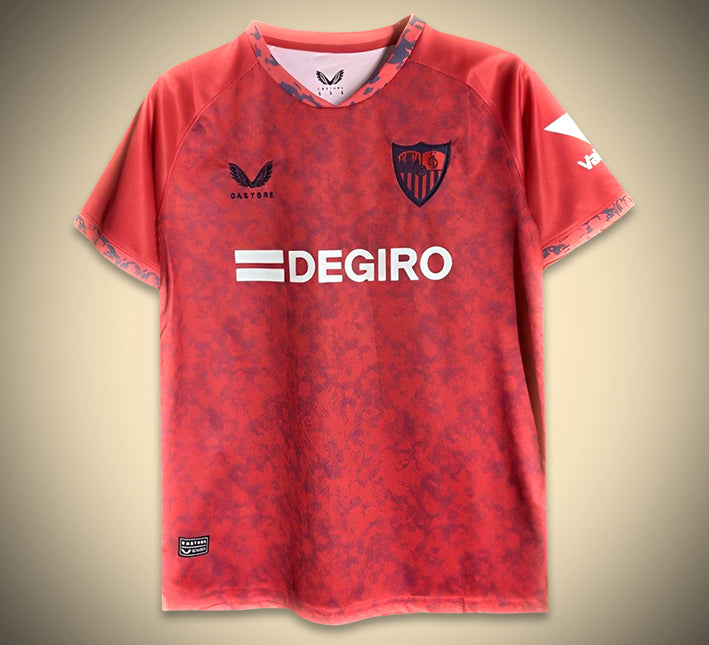 maillot-fc-seville-exterieur-rouge-2425 FC Sevilla Uitshirt Rood 2425