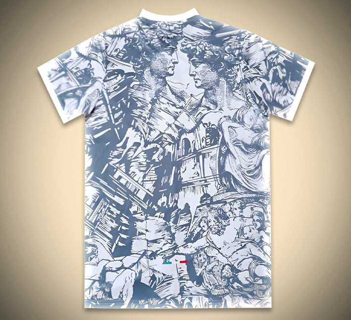 maillot-concept-italie-blanc-edition-michel-ange-collection-football-2024 Maillot concept Italie blanc édition Michel Ange collection football 2024