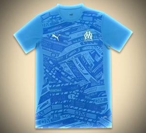 maillotmarseilledomicilebleu-1.jpg Maillot Olympique Marseille Avant-Match 2024-2025 vue de face