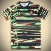 Portugal Voorwedstrijdshirt Gestreept 2024-2025 vooraanzicht