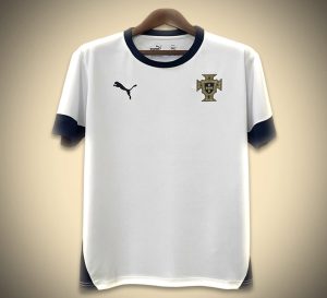 Portugal Trainingsshirt Wit 2024-2025 vooraanzicht