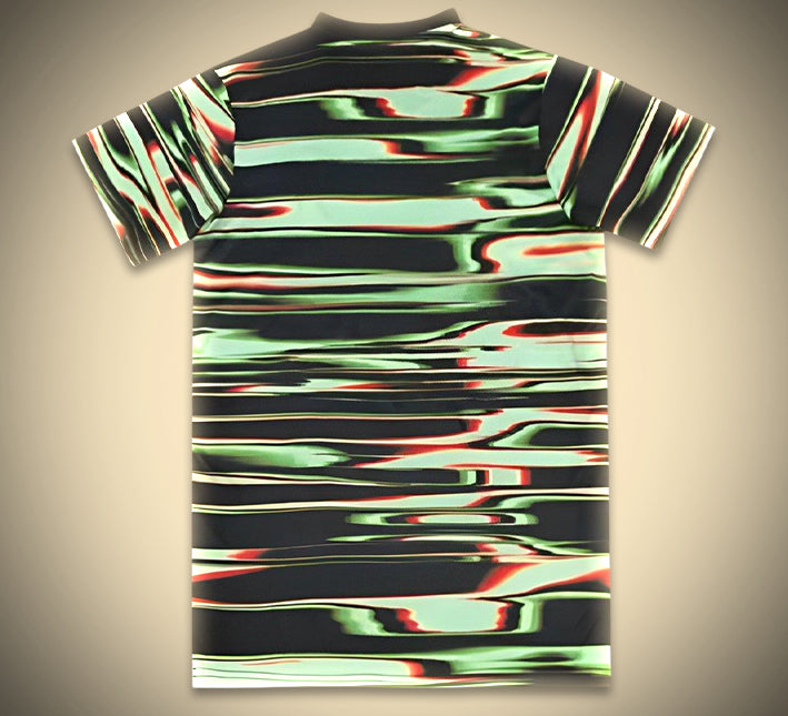 Portugal Voorwedstrijdshirt Gestreept 2024-2025 zijaanzicht