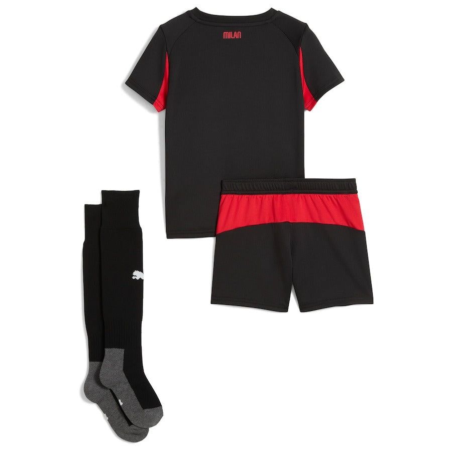 ensemble-enfant-ac-milan-maillot-domicile-saison-2025-2026-avec-short Set kinderen AC Milan thuisshirt seizoen 2025 2026 met short