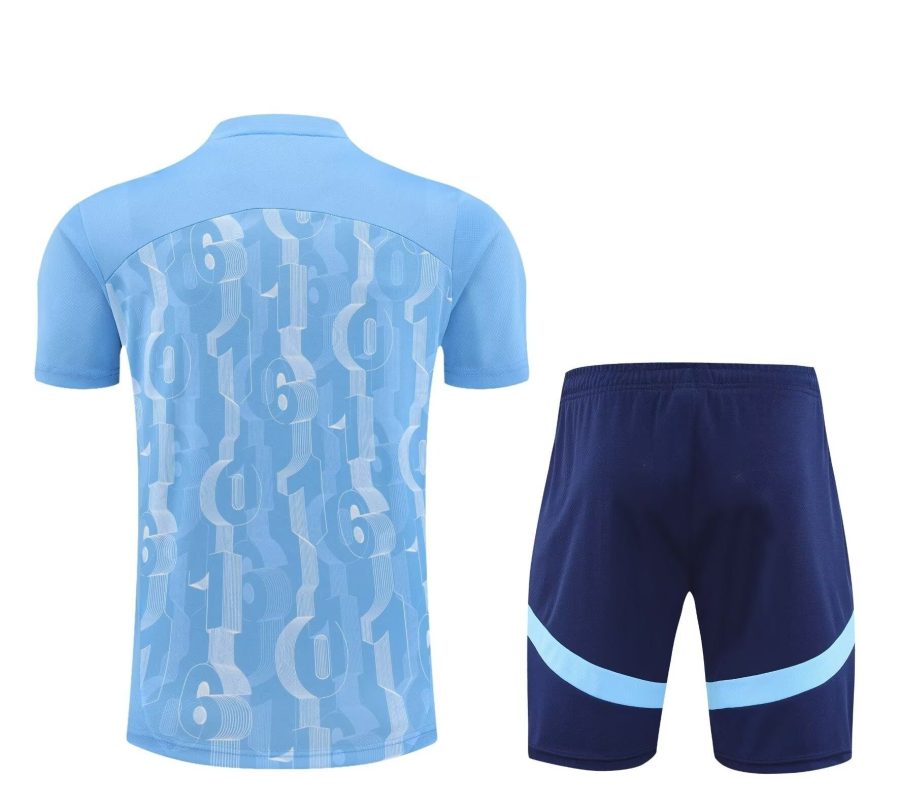 ensemble-maillot-et-short-manchester-city-saison-2024-2025-tenue-domicile Set voetbalshirt en short Manchester City seizoen 2024 2025 thuisshirt