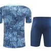 ensemble-maillot-et-short-psg-saison-2024-2025-tenue-domicile Set van PSG shirt en broek seizoen 2024 2025 thuistenue