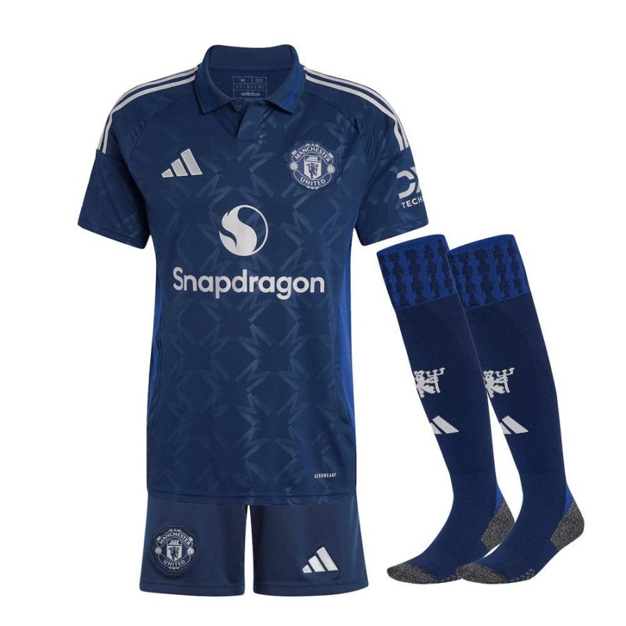 kit-enfant-manchester-united-exterieur-2024-2025 KINDERKIT MANCHESTER UNITED UITSHIRT 2024-2025