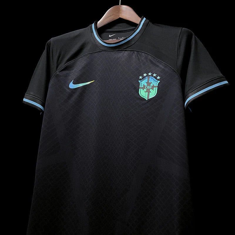 Voetbalshirt Brazilië concept zwart seizoen 2025 2026