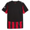 maillot-domicile-ac-milan-saison-2025-2026-rouge-et-noir-avec-ecusson-officiel thuisshirt AC Milan seizoen 2025 2026 rood en zwart met officieel embleem