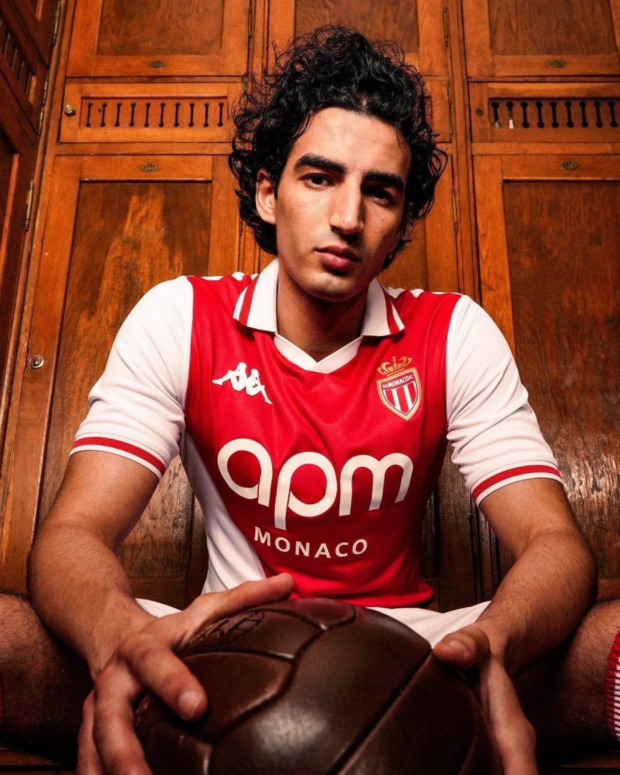 maillot-domicile-as-monaco-saison-2024-2025-rouge-et-blanc AS Monaco thuisshirt seizoen 2024 2025 rood en wit