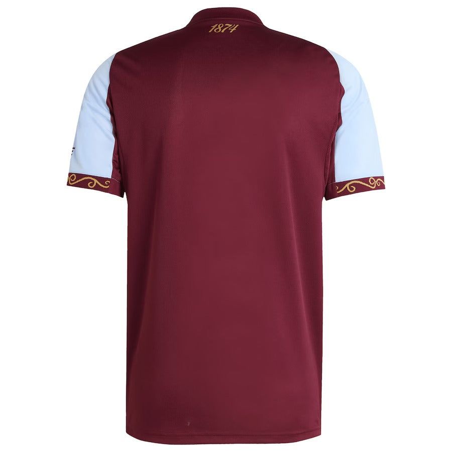 maillot-domicile-aston-villa-saison-2025-2026-tenue-officielle-claret-et-bleu Thuisshirt Aston Villa seizoen 2025 2026 officiële outfit claret en blauw
