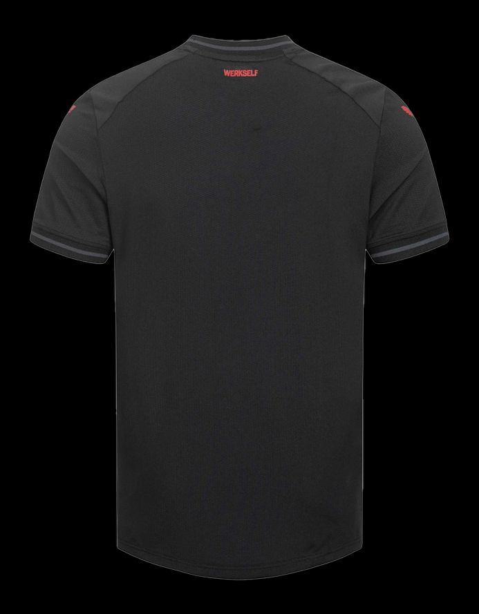 maillot-domicile-bayer-leverkusen-saison-2023-2024-rouge-et-noir-football Thuisshirt Bayer Leverkusen seizoen 2023 2024 rood en zwart voetbal