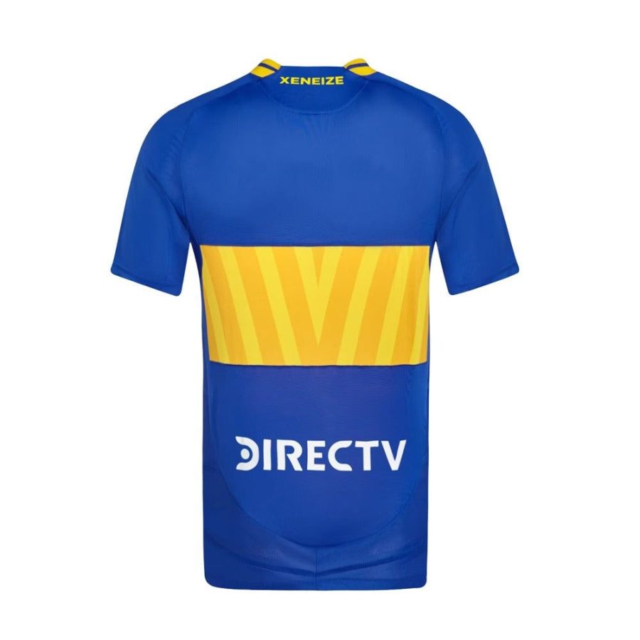 maillot-domicile-boca-juniors-saison-deux-mille-vingt-quatre-deux-mille-vingt-cinq-bleu-et-jaune Thuisshirt Boca Juniors seizoen 2024-2025 blauw en geel