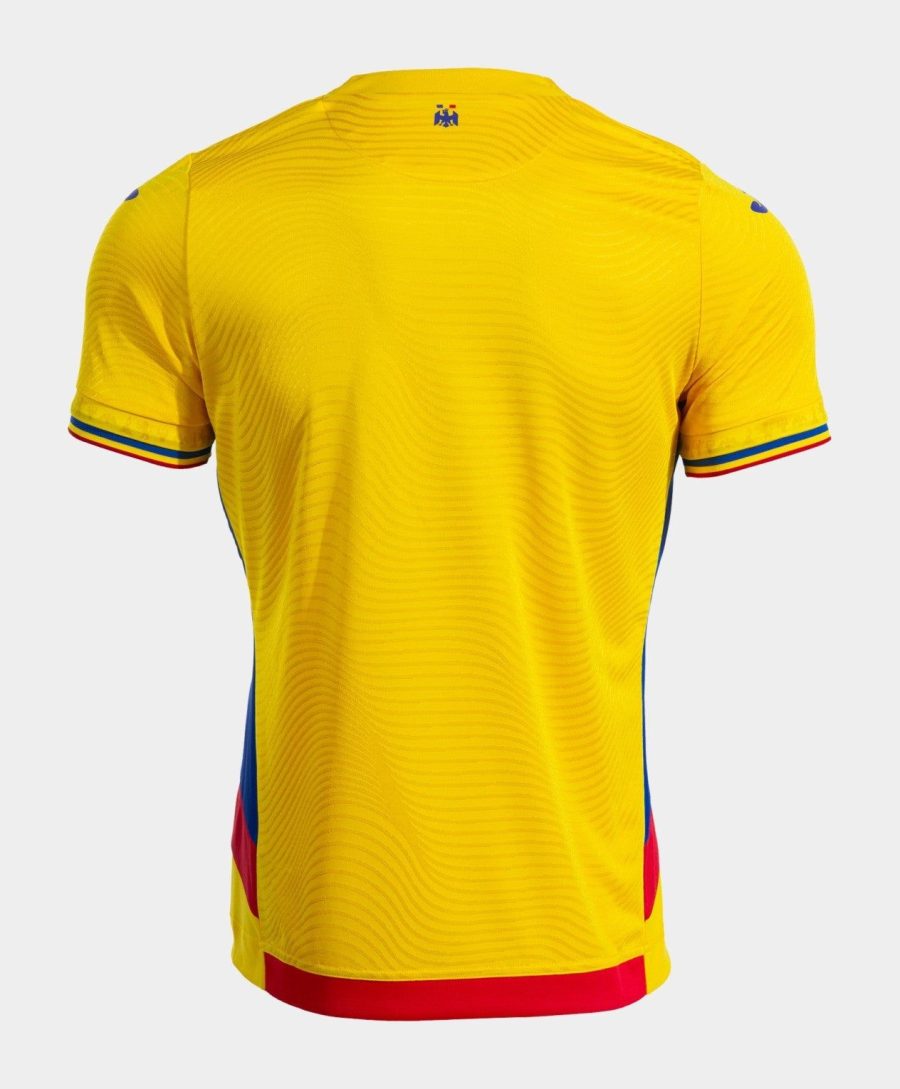 maillot-domicile-equipe-de-roumanie-saison-2025-rouge-jaune-bleu Thuisshirt Roemeens elftal seizoen 2025 rood geel blauw