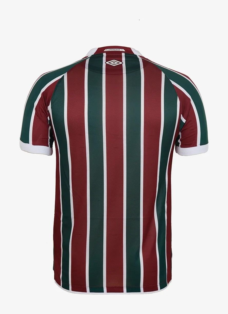 maillot-domicile-fluminense-2025-jersey-officiel-tricolore-grenat-vert-blanc officieel Fluminense thuisshirt 2025 driekleurig kastanjebruin groen wit
