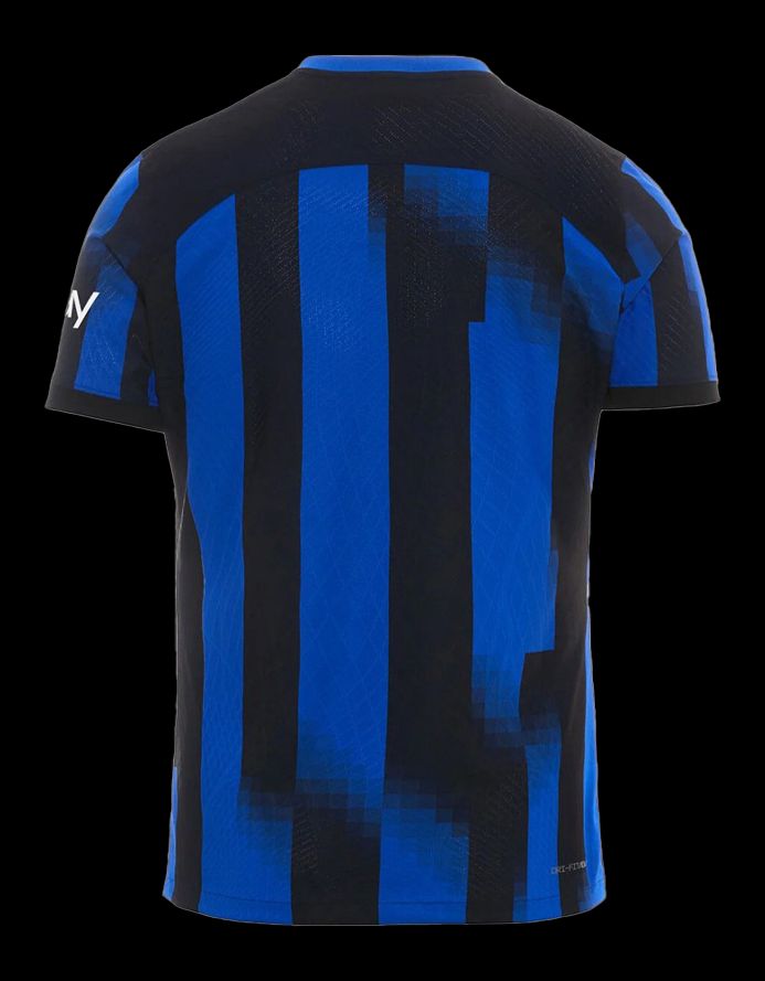 maillot-domicile-inter-milan-saison-2023-2024-bleu-et-noir-officiel Thuisshirt Inter Milan seizoen 2023 2024 blauw en zwart officieel