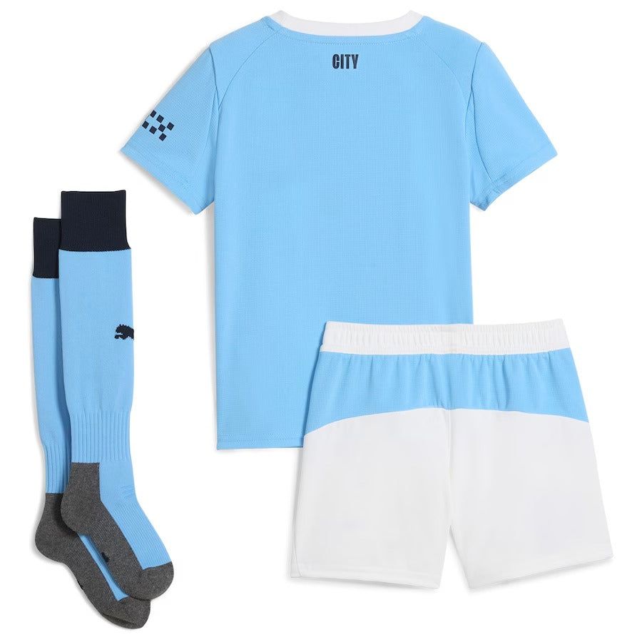 maillot-domicile-manchester-city-enfant-saison-2025-2026-avec-short Thuisshirt Manchester City kinderen seizoen 2025 2026 met short