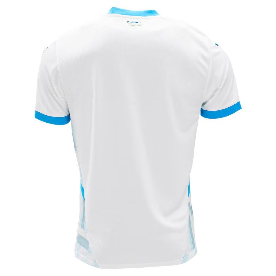 maillot-domicile-olympique-de-marseille-saison-2024-2025-bleu-et-blanc Thuisshirt Olympique de Marseille seizoen 2024/2025 blauw en wit
