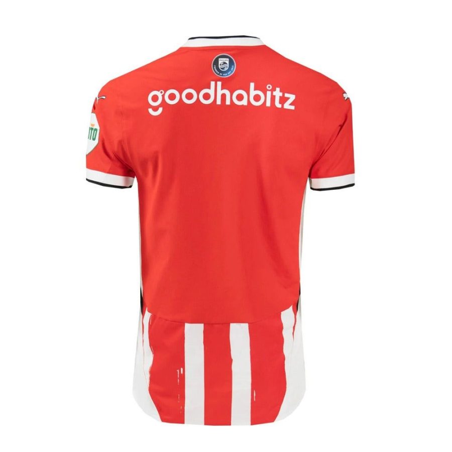 maillot-domicile-psv-eindhoven-saison-2024-2025-tenue-officielle-rouge-et-blanc thuisshirt PSV Eindhoven seizoen 2024 2025 officieel tenue rood en wit