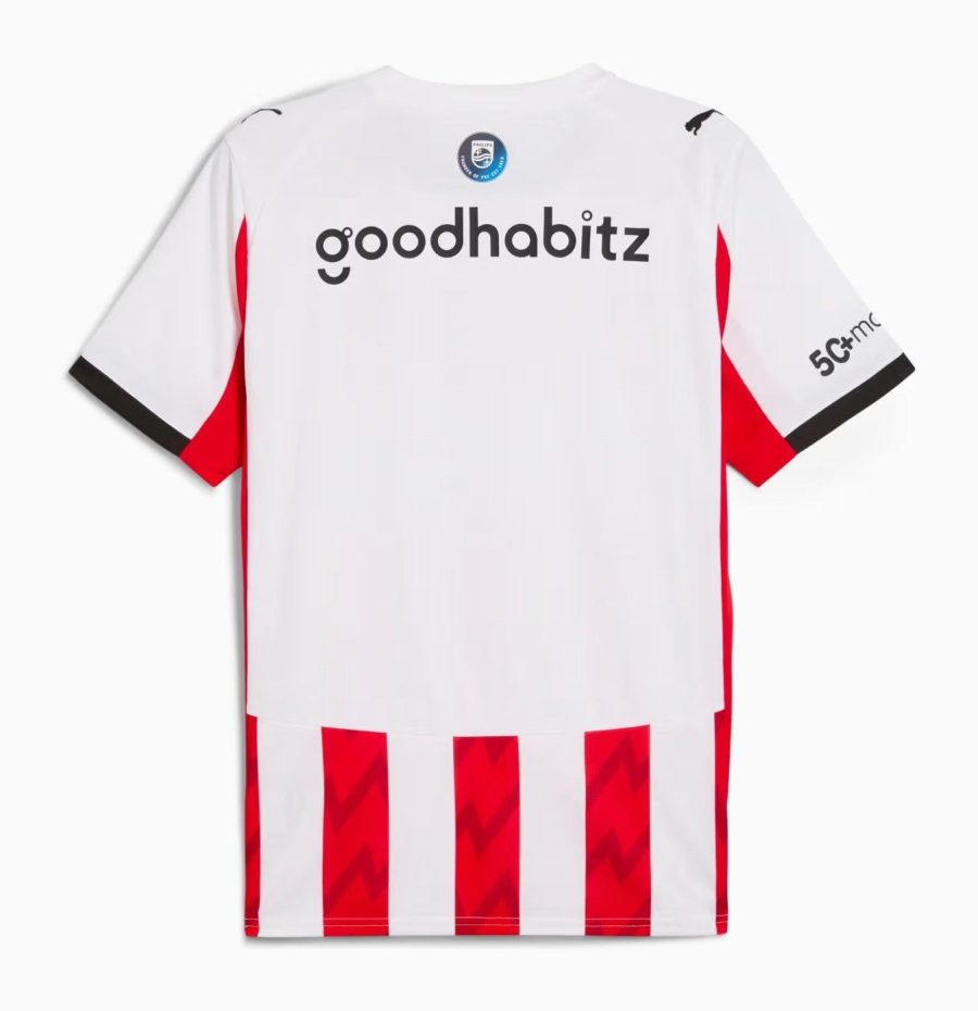 maillot-domicile-psv-eindhoven-saison-2025-2026-tenue-officielle-football PSV Eindhoven thuisshirt seizoen 2025 2026 officiële voetbaltenue