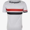 maillot-domicile-sao-paulo-fc-saison-2025-jersey-officiel-blanc-rouge-noir Sao Paulo FC thuisshirt seizoen 2025 officieel shirt wit rood zwart
