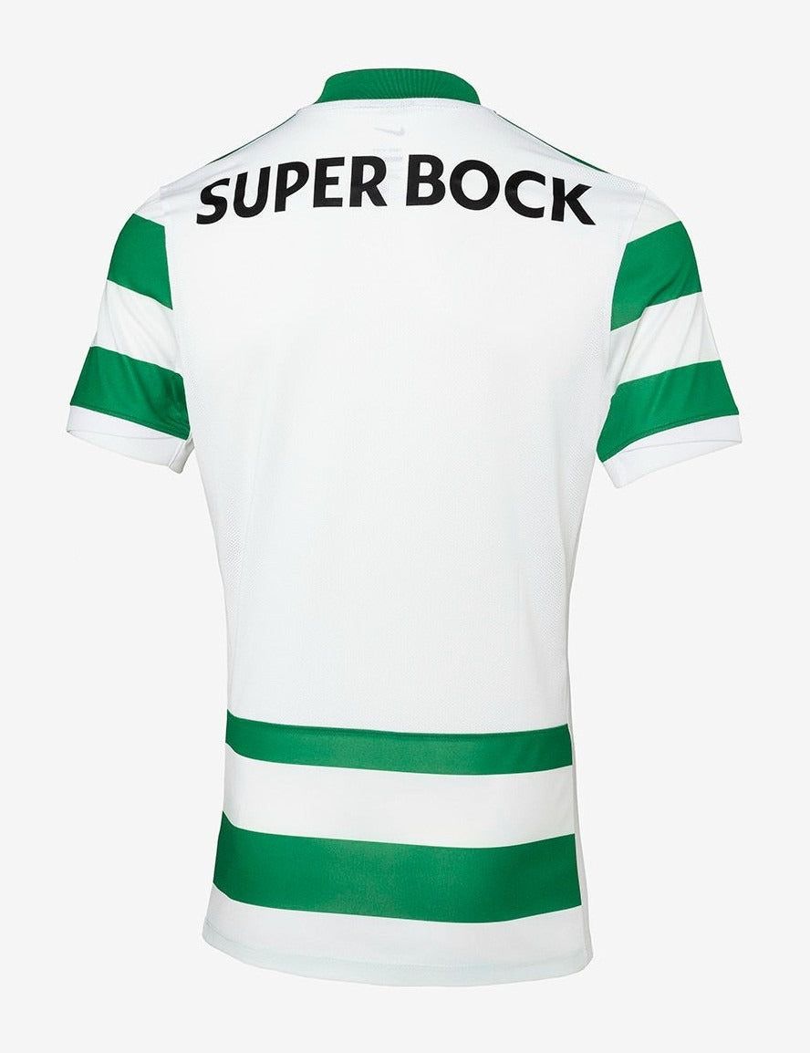 maillot-domicile-sporting-cp-saison-deux-mille-vingt-cinq-deux-mille-vingt-six-jersey-officiel-vert-et-blanc Sporting CP thuisshirt seizoen 2025 2026 officieel shirt groen en wit
