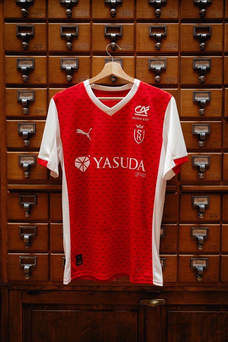 maillot-domicile-stade-de-reims-saison-2025-2026 Thuisshirt Stade de Reims seizoen 2025 2026