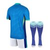 maillot-enfant-bresil-exterieur-2024-tenue-de-football-jaune-et-vert Kindershirt Brazilië uitshirt 2024 voetbaltenue geel en groen
