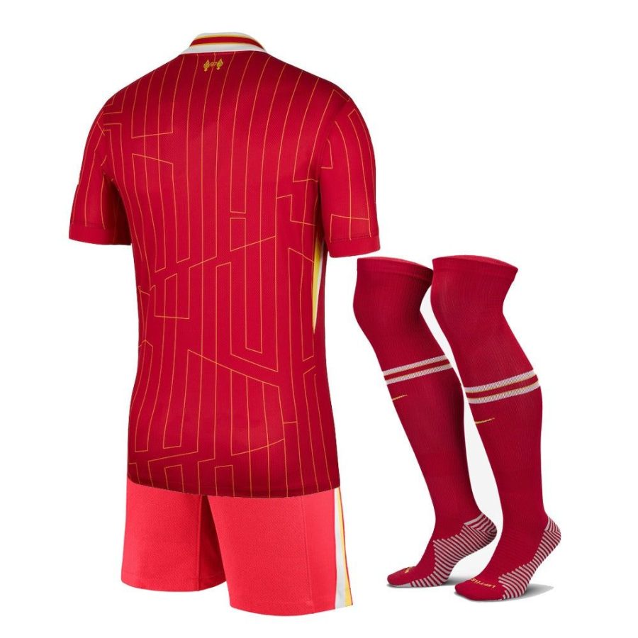 maillot-enfant-liverpool-domicile-saison-2024-2025-avec-short-et-chaussettes Liverpool kindershirt thuis seizoen 2024 2025 met short en sokken