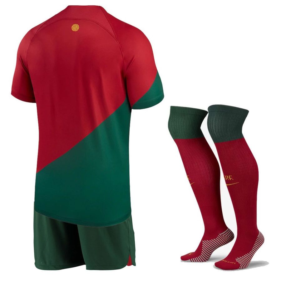 maillot-enfant-portugal-domicile-saison-2022-2023 Kindershirt Portugal thuisshirt seizoen 2022 2023