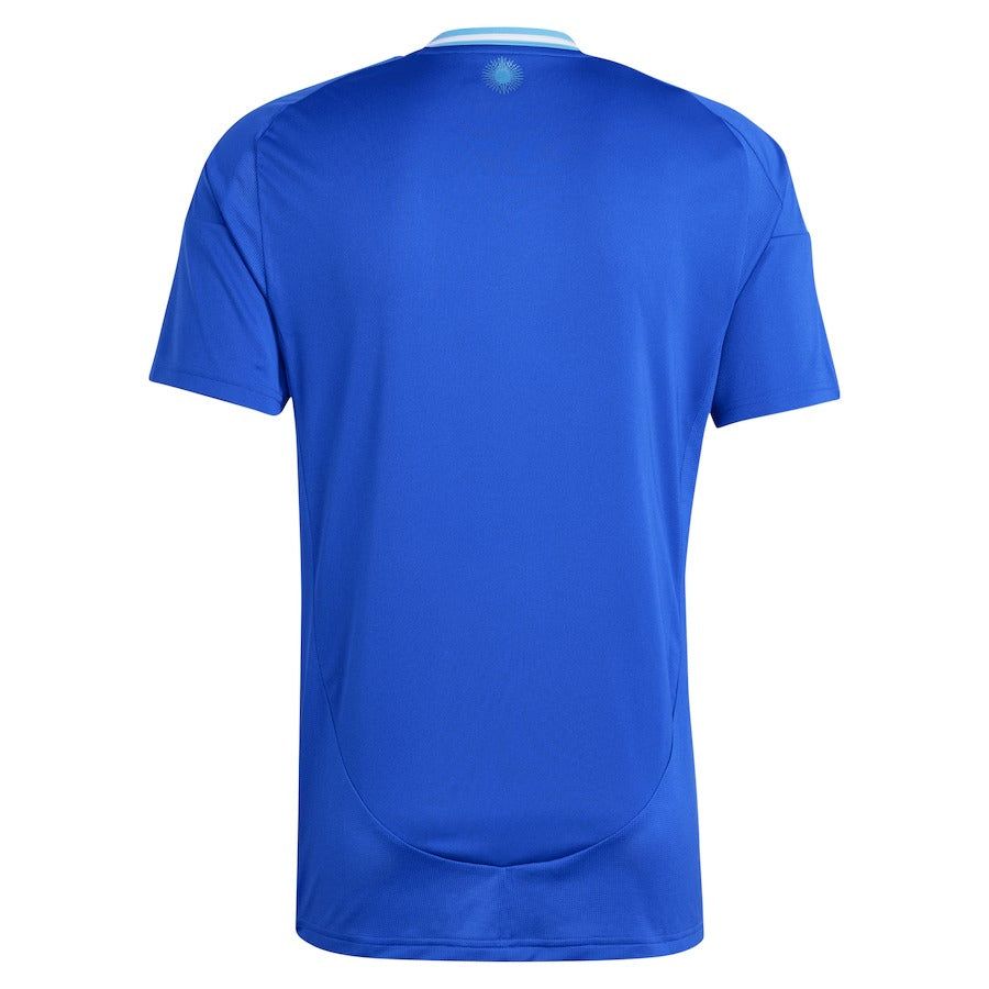 maillot-exterieur-argentine-saison-deux-mille-vingt-quatre-bleu-marine-et-blanc-tenue-de-football Uitshirt Argentinië seizoen tweeduizendvierentwintig marineblauw en wit voetbaltenue
