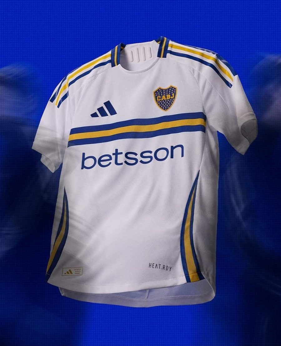 maillot-exterieur-boca-juniors-saison-2024-2025-bleu-et-jaune maillot extérieur Boca Juniors saison 2024 2025 bleu et jaune