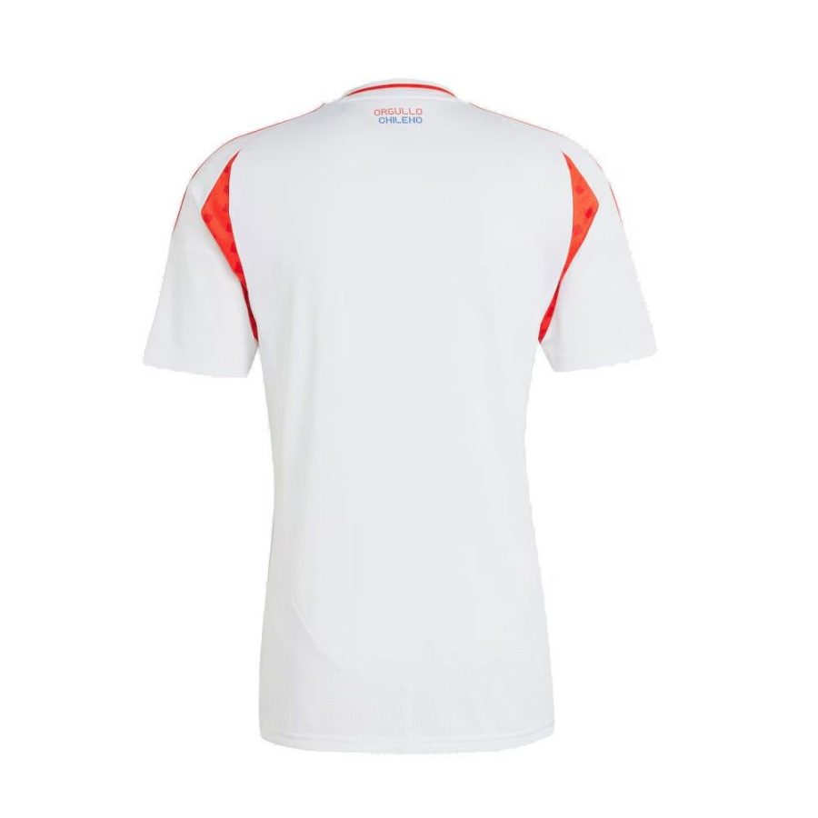 maillot-exterieur-du-chili-saison-2024-rouge-et-bleu-pour-supporter-la-selection-chilienne Uitshirt Chili seizoen 2024 rood en blauw voor supporters van de Chileense selectie