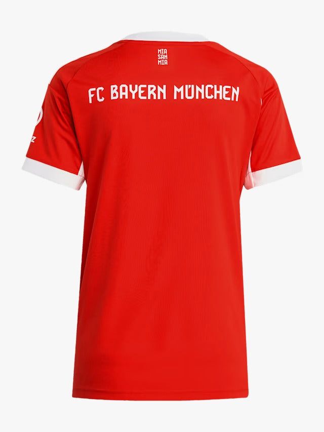 maillot-femme-bayern-munich-domicile-saison-2025-2026-tenue-officielle Dameshirt Bayern Munich thuisshirt seizoen 2025 2026 officiële outfit