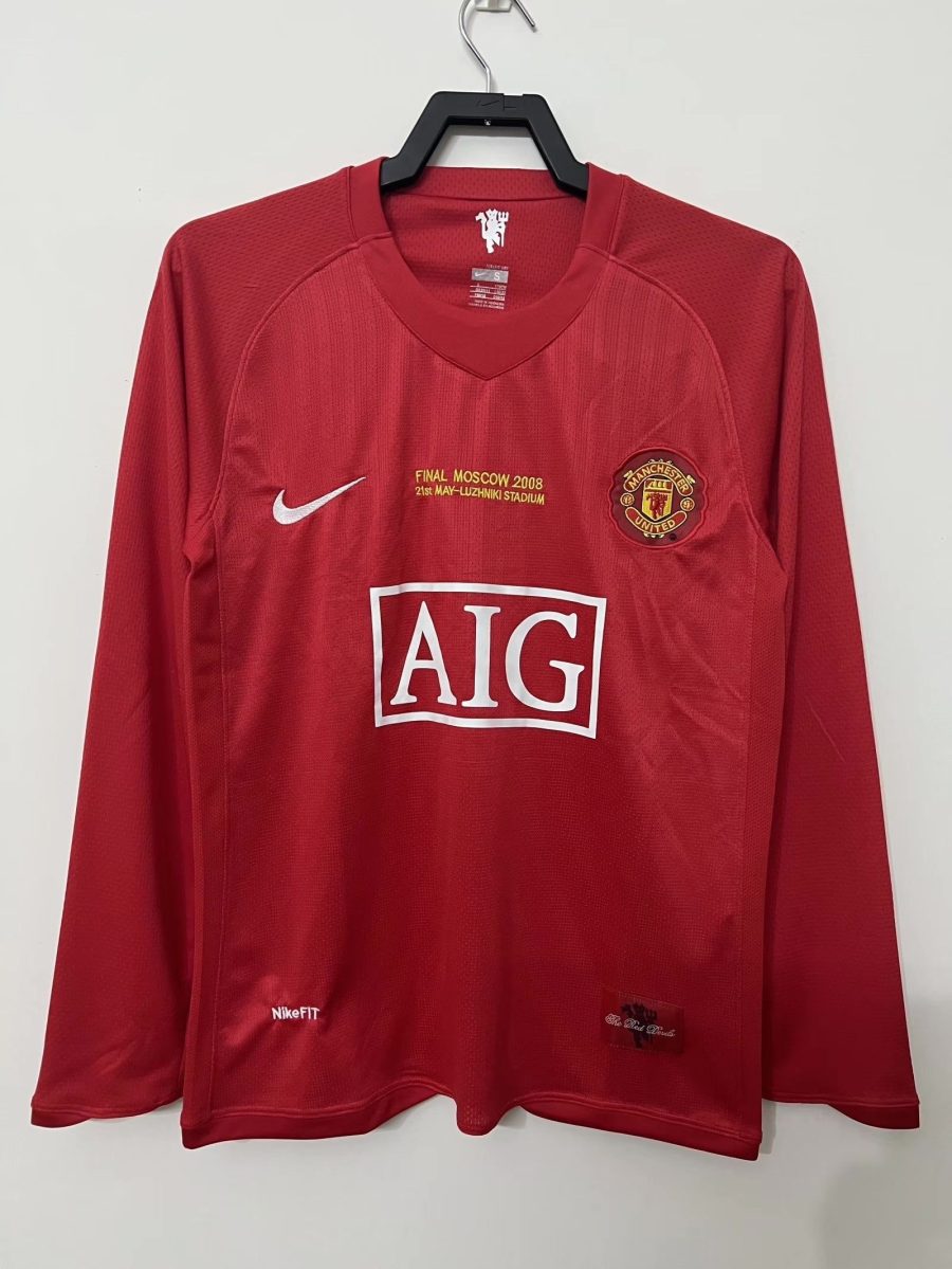 maillot-manchester-united-manches-longues-domicile-20072008 MANCHESTER UNITED THUISSHIRT LANGE MOUWEN 20072008