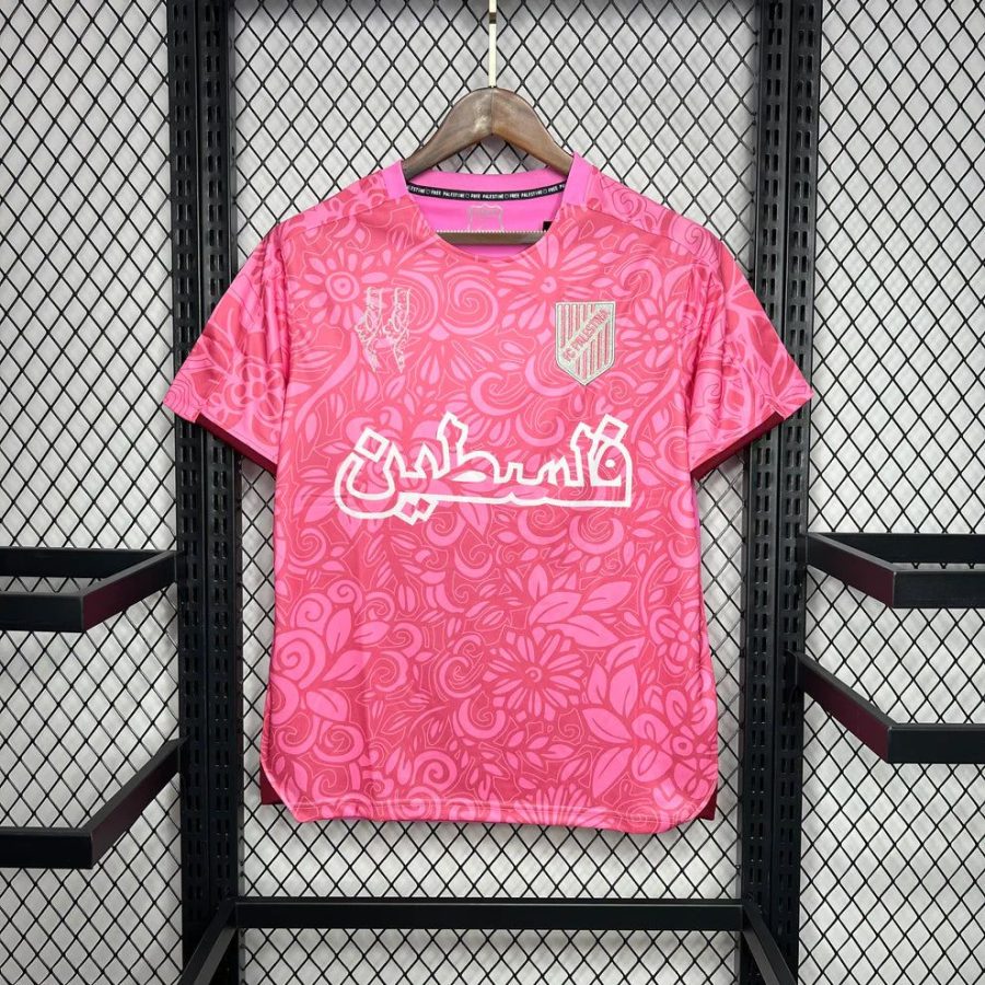 maillot-palestine-x-farrah-azam-rose-20242025 PALESTINA X FARRAH AZAM ROZE SHIRT 20242025
