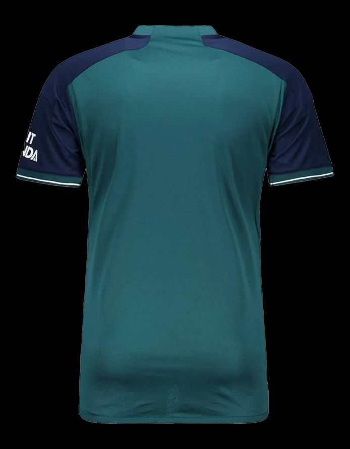 maillot-third-arsenal-saison-deux-mille-vingt-trois-deux-mille-vingt-quatre-tenue-exterieure-rouge-et-bleu-marine Derde shirt Arsenal seizoen tweeduizend drieëntwintig tweeduizend vierentwintig uittenue rood en marineblauw