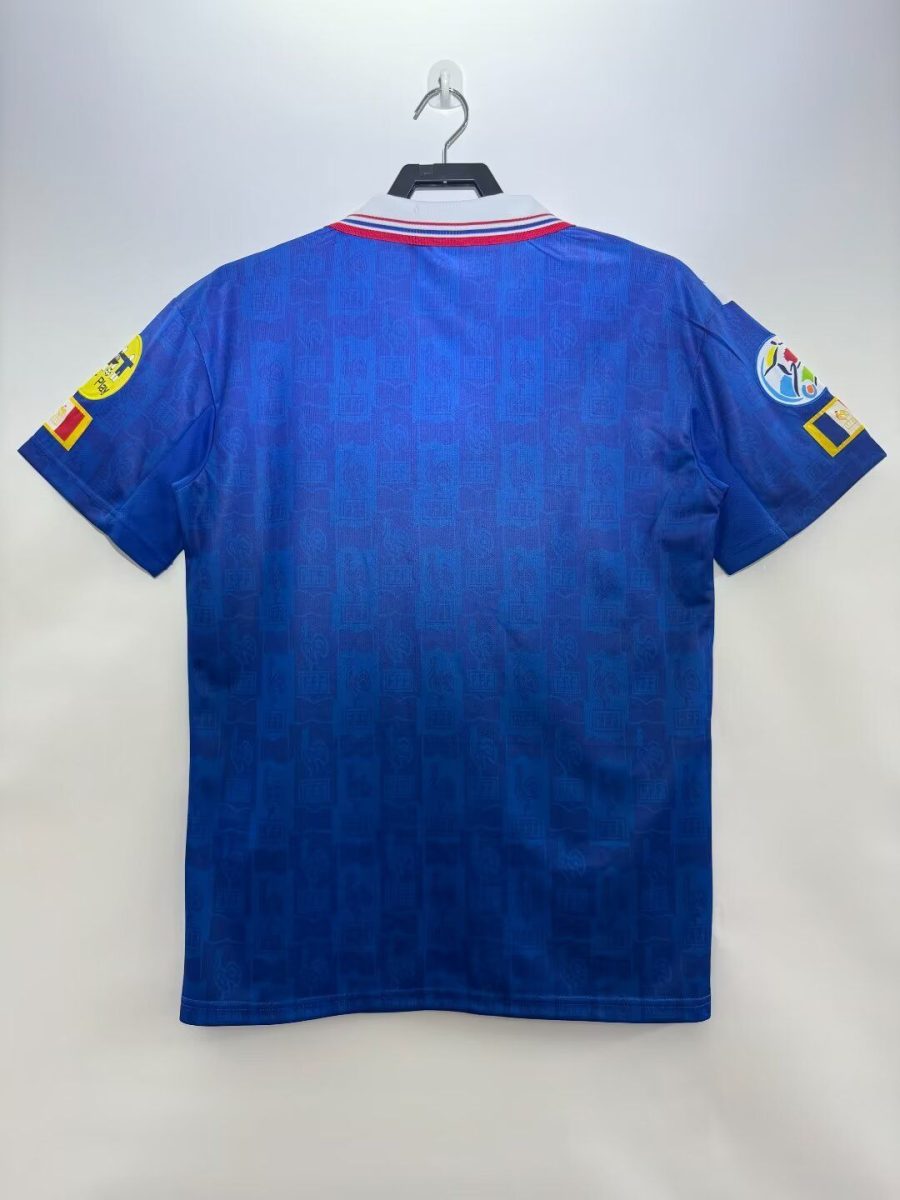 Vintage blauw shirt Les Bleus thuisshirt versie met embleem