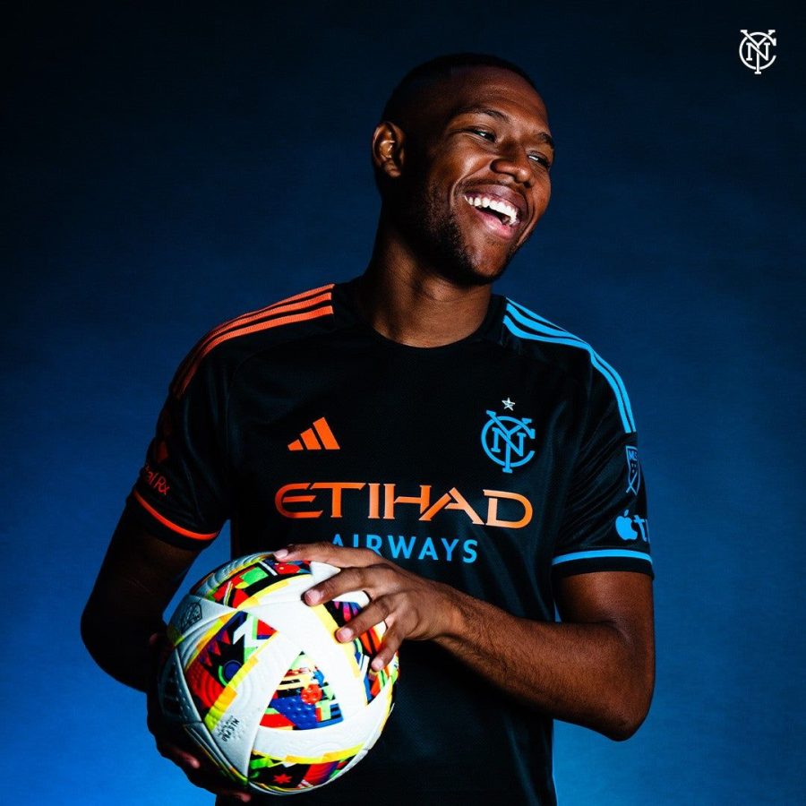 tenue-away-new-york-city-fc-2024-2025-maillot-de-football-homme-manches-courtes Uittenue New York City FC 2024 2025 voetbalshirt heren korte mouwen