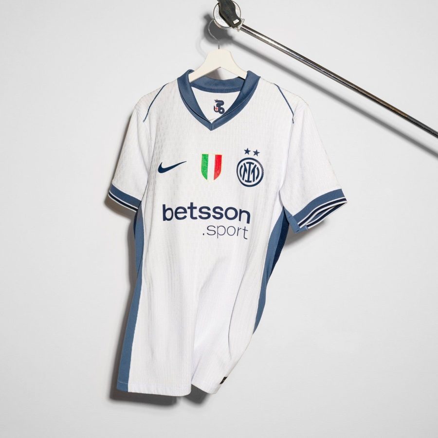Voetbaltenue Inter Milan uitshirt marineblauw en turkoois