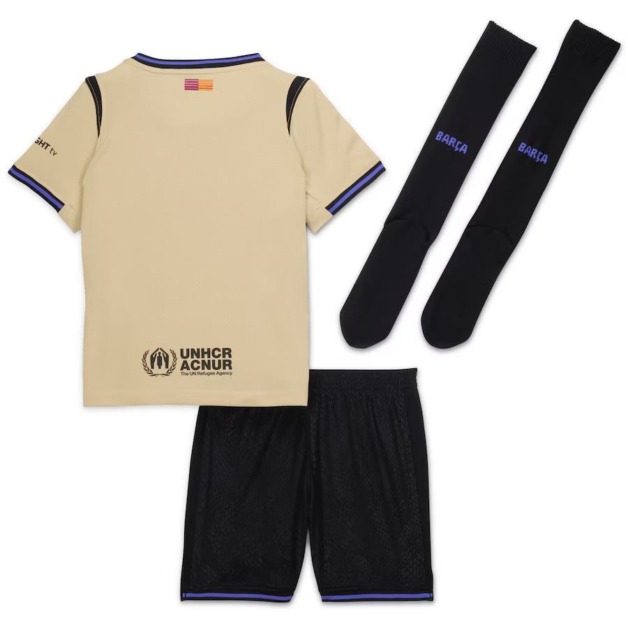 tenue-enfant-fc-barcelona-exterieur-saison-2025-2026-maillot-et-short Tenue enfant FC Barcelona extérieur saison 2025 2026 maillot et short