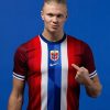 tenue-officielle-norvege-home-2024-jersey-rouge-pour-supporter-des-vikings officiële Noorwegen home 2024 tenue rood voor supporters van de Vikingen