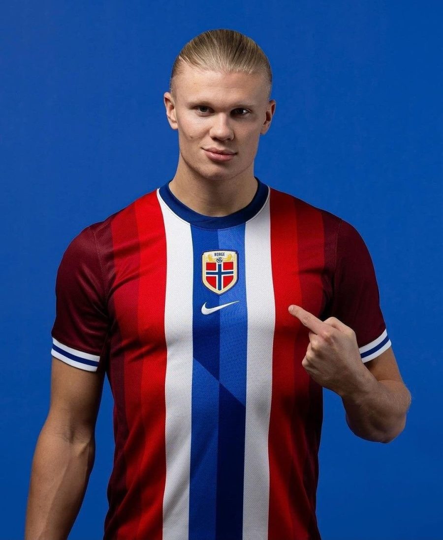 tenue-officielle-norvege-home-2024-jersey-rouge-pour-supporter-des-vikings officiële Noorwegen home 2024 tenue rood voor supporters van de Vikingen