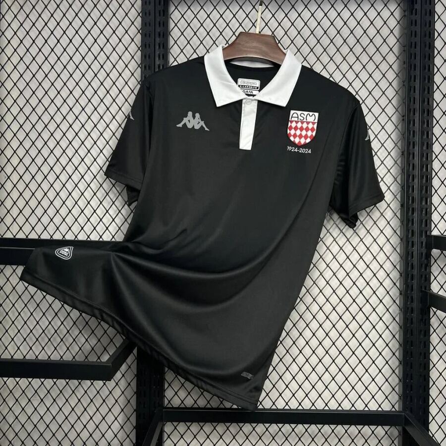 AS Monaco 2024-2025 zwart officieel shirt