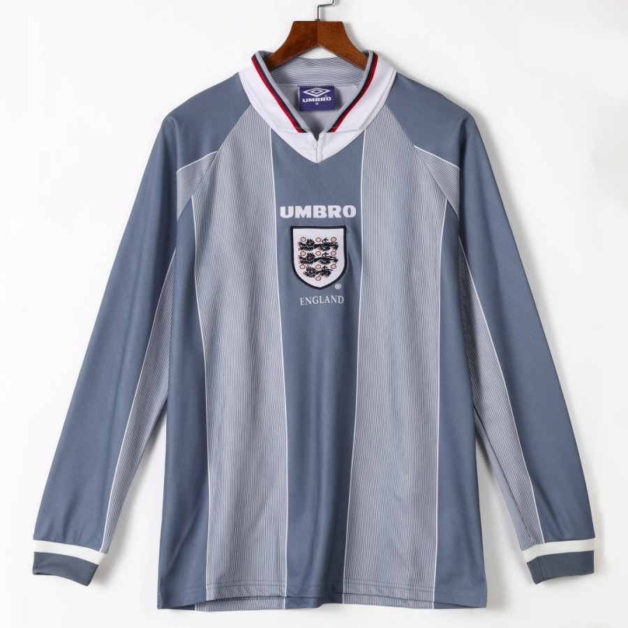 Engeland Uitshirt 1996 Retro Lange Mouwen