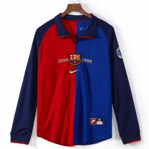 Barcelona Thuisshirt 1999-2000 Retro Lange Mouwen