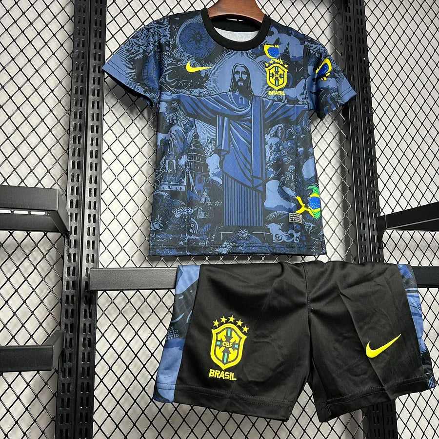 Voetbalshirt Brazilië Thuisshirt Kinderen 2024-2025