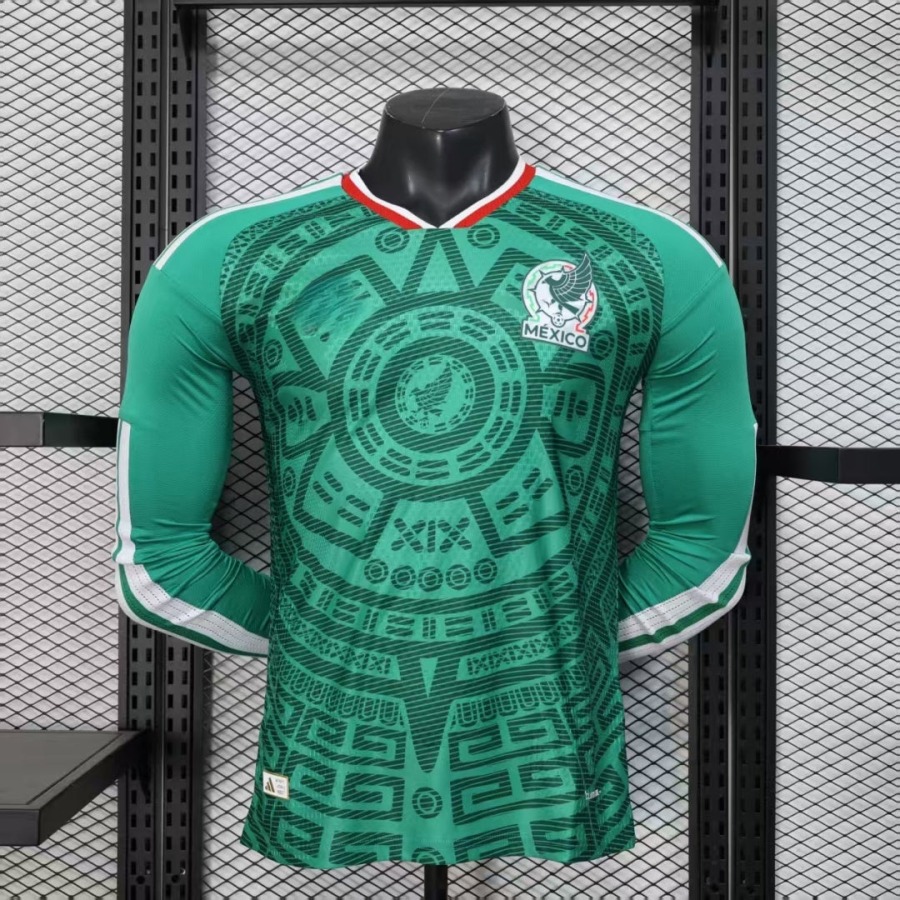 2668010deb8e8e240c68ebbc7d3f89c2.jpg Mexico Thuisshirt 25/26 Lange Mouwen